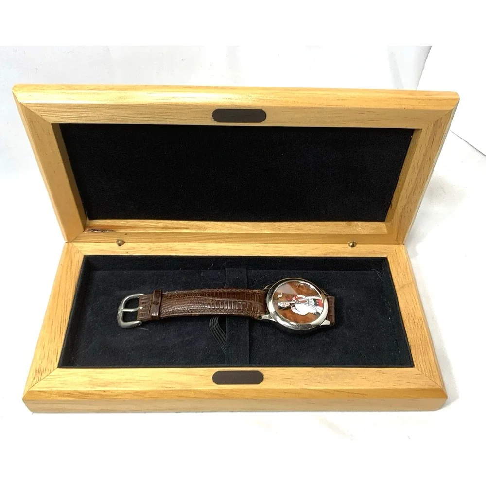 Disney Cruella DeVil Watch Marc Davis Leather Band NEW BATTERY Running w/Box